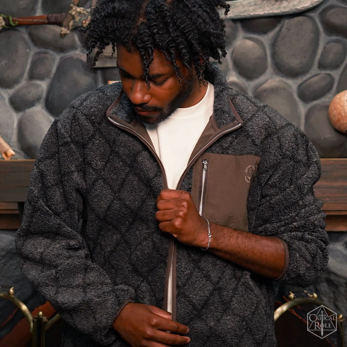 Mighty Nein Collection: Fjord Stone Sherpa Fleece Jacket - Image 2